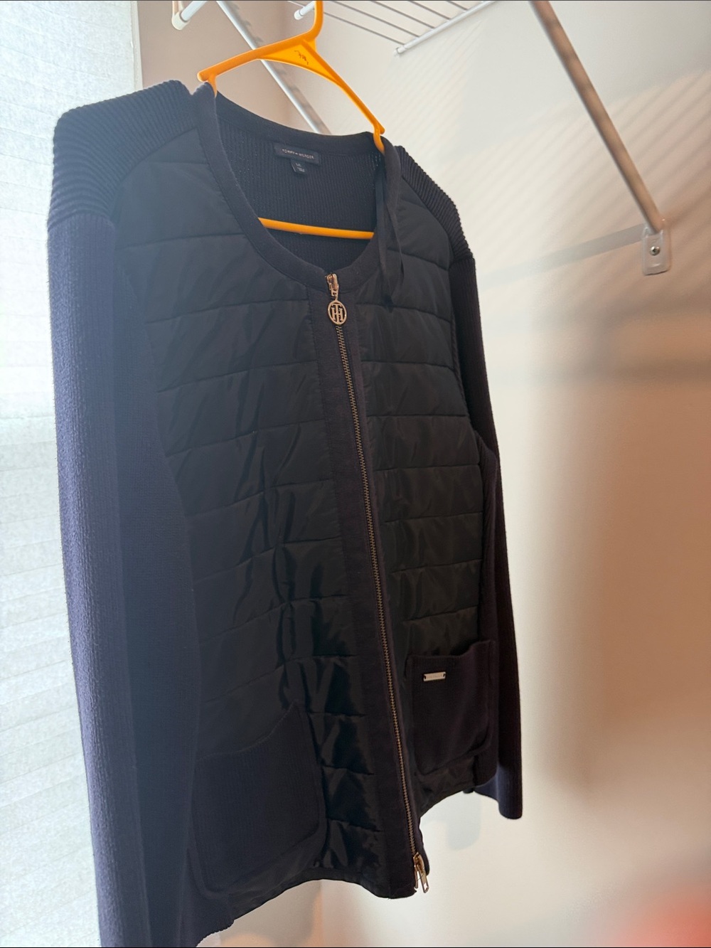 Tommy Hilfiger Black Quilted Front Utility Jacket